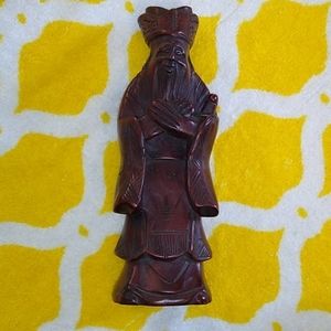 Vintage Oriental Wooden Priest